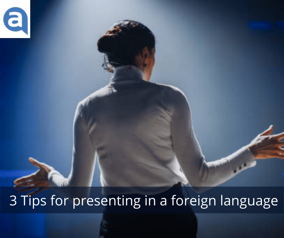 giving a presentation in a foreign language